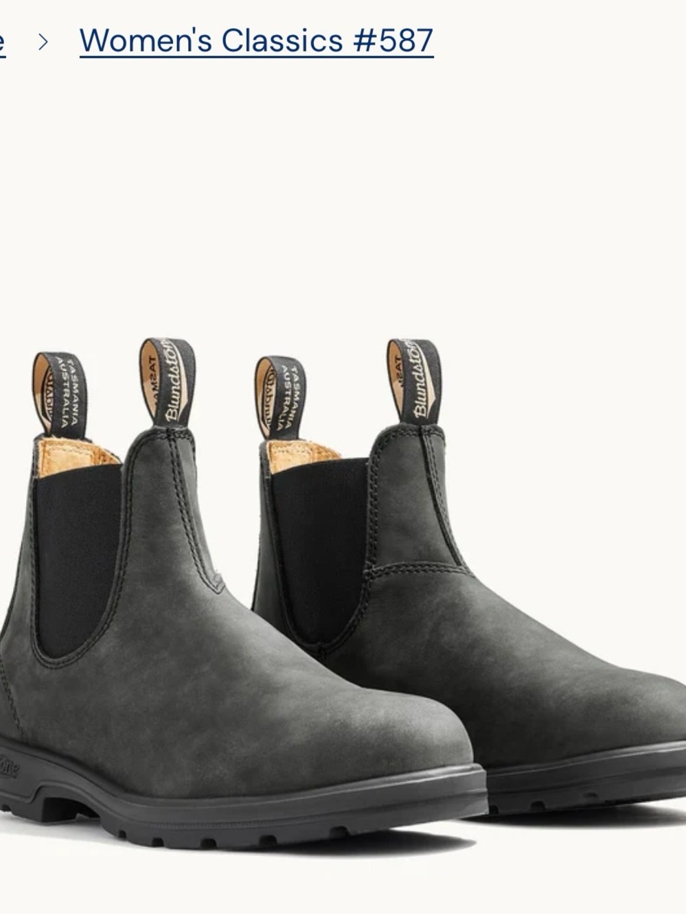 NWT BNIB Blundstone 587 Classic Chelsea Boot Rustic Black Women’s 9.5 (AU 6.5)